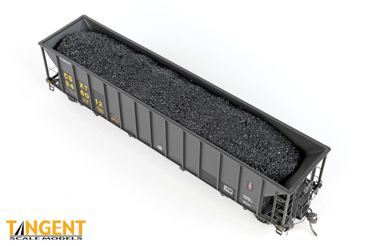 Tangent Scale Models HO 32017-08 Bethlehem Steel 3350CuFt Quad Coal Hopper CSXT Era 'Restencil Ex-LN White Slant 1990+' CSXT #346197