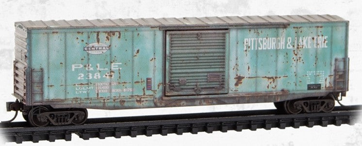 Atlas Micro-Trains N 180144470 50' Single Door Boxcar Weathered Pittsburgh & Lake Erie P&LE #23841