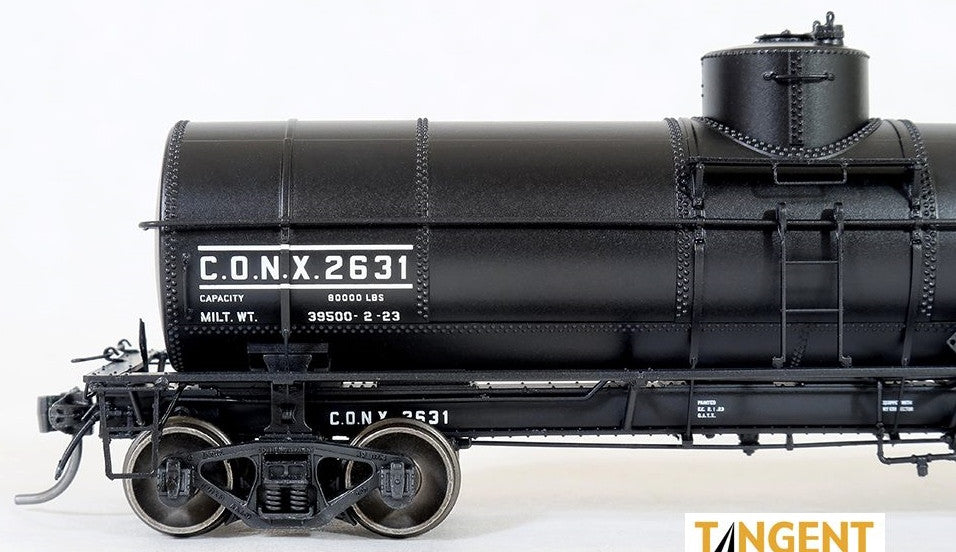 Tangent Scale Models HO 19023-04 General American GATC 8,000 Gallon 1917-Design Radial Course Tank Car CONX 'Continental Oil 1923+ Lease' CONX #2631