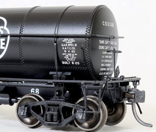 Tangent Scale Models HO 19024-01 General American GATC 8,000 Gallon 1917-Design Radial Course Tank Car 'Cities Service Oil (Penn) 1937+' CSOX #68