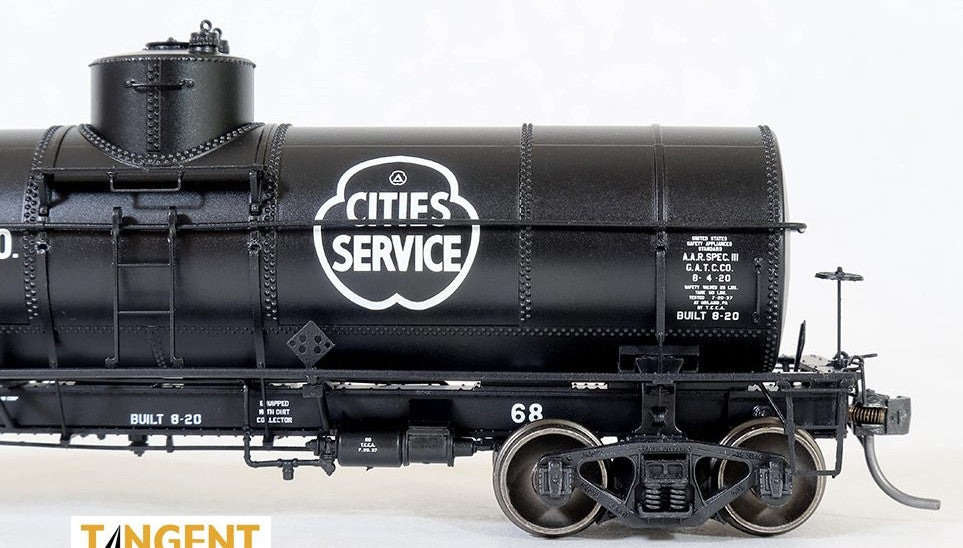 Tangent Scale Models HO 19024-01 General American GATC 8,000 Gallon 1917-Design Radial Course Tank Car 'Cities Service Oil (Penn) 1937+' CSOX #68