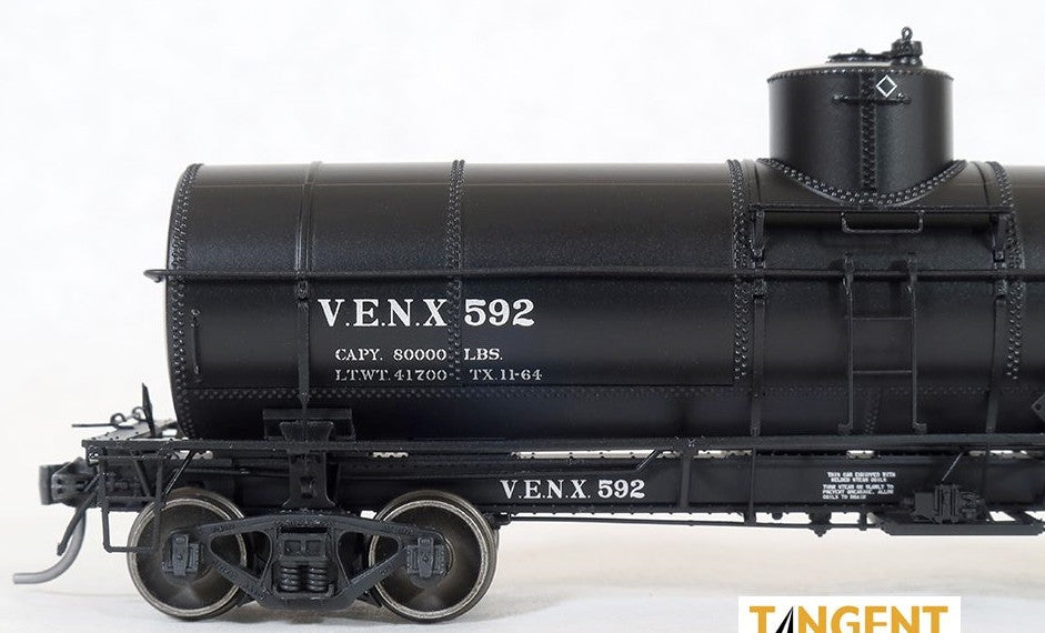 Tangent Scale Models HO 19025-04 General American GATC 8,000 Gallon 1917-Design Radial Course Tank Car VENX '1964 North American Lease' VENX #594