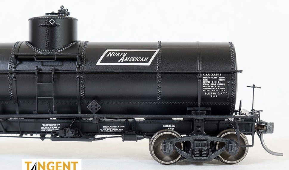 Tangent Scale Models HO 19025-02 General American GATC 8,000 Gallon 1917-Design Radial Course Tank Car VENX '1964 North American Lease' VENX #589