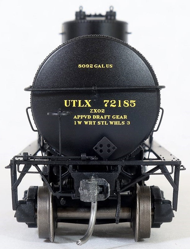 Tangent Scale Models HO 19026-03 General American GATC 8,000 Gallon 1917-Design Radial Course Tank Car UTLX 'Black Repaint 1948+' UTLX #72164