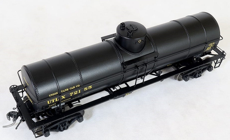 Tangent Scale Models HO 19026-02 General American GATC 8,000 Gallon 1917-Design Radial Course Tank Car UTLX 'Black Repaint 1948+' UTLX #72156