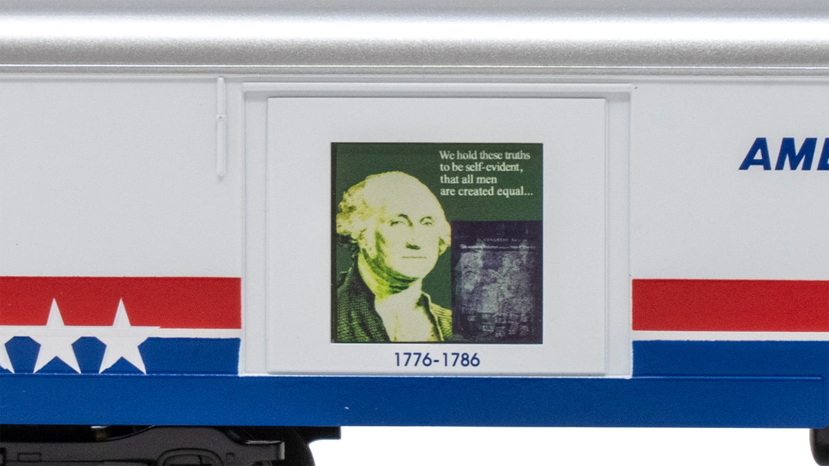 Bachmann HO 19901 72' Exhibit (Converted Baggage) Car American Freedom Train #101 (1776-1796)