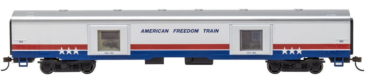 Bachmann HO 19903 72' Exhibit (Converted Baggage) Car American Freedom Train #103 (1816-1836)