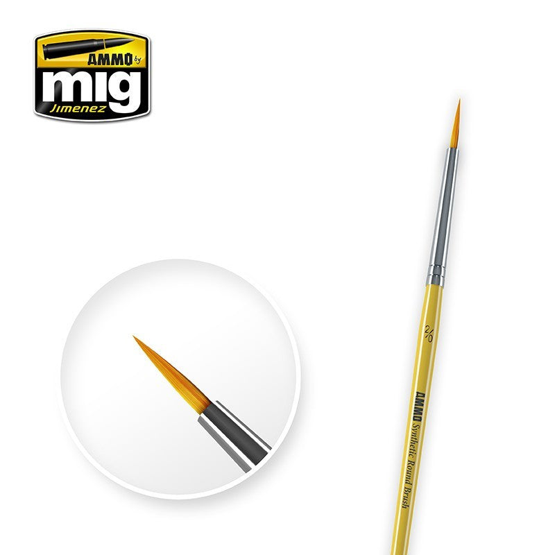 AMMO MIG-8612 2/0 Synthetic Round Brush