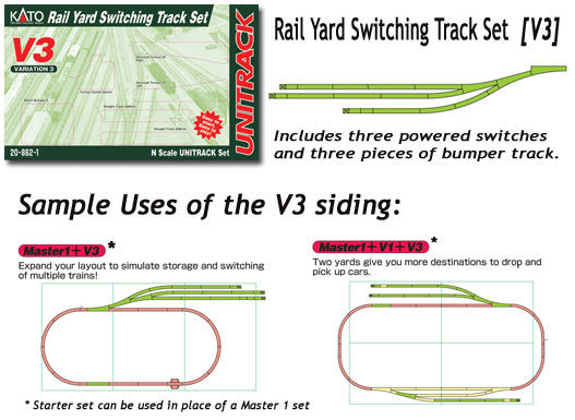 Kato N 20-862 Unitrack V3 Rail Yard Switching Set