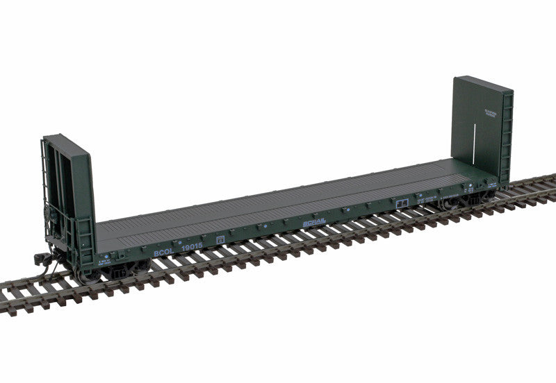 Atlas Master HO 20007092 51'6" Bulkhead Flatcar BC Rail BCOL #19015
