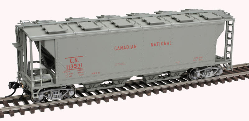 Atlas Master HO 20007155 Slab-Side Covered Hopper Canadian National CN #113531