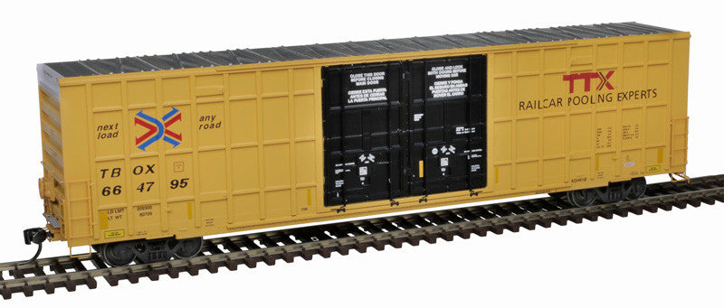 Atlas Master HO 20007288 Gunderson 7550 Double Plug-Door Boxcar TTX 'Next Load Any Road Logo' TBOX #664606