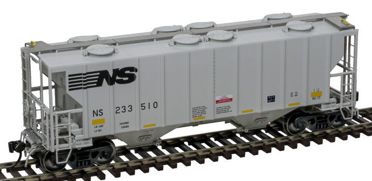 Atlas Master HO 20007696 Portec 3000 2-Bay Covered Hopper Norfolk Southern NS #233550