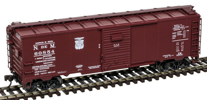 Atlas Master HO 20007772 1932 ARA 40' Steel Boxcar Nacionales de Mexico N de M #60807