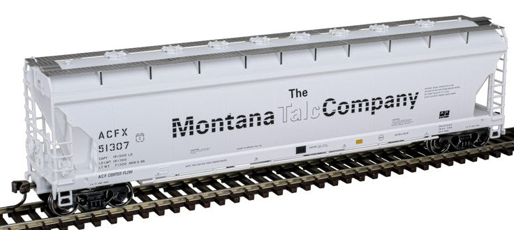 Atlas Master HO 20007992 ACF Pressureaide Centerflow Covered Hopper Montana Talc Company ACFX #51307