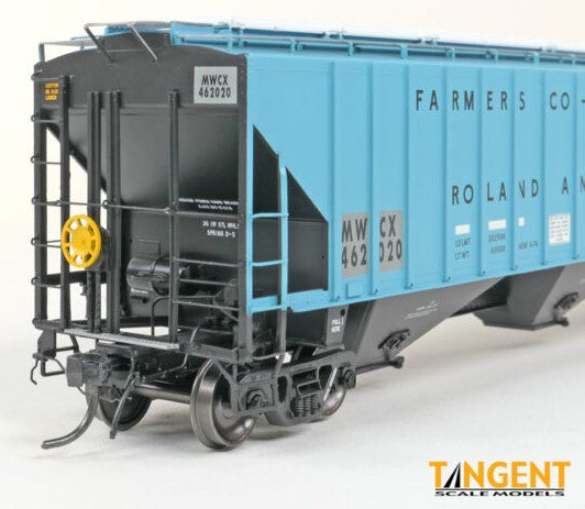 Tangent Scale Models HO 20080-01 PS4750 Covered Hopper Midwest Railcar Corporation 'Roland & Nevada 2013+' MWCX #462020