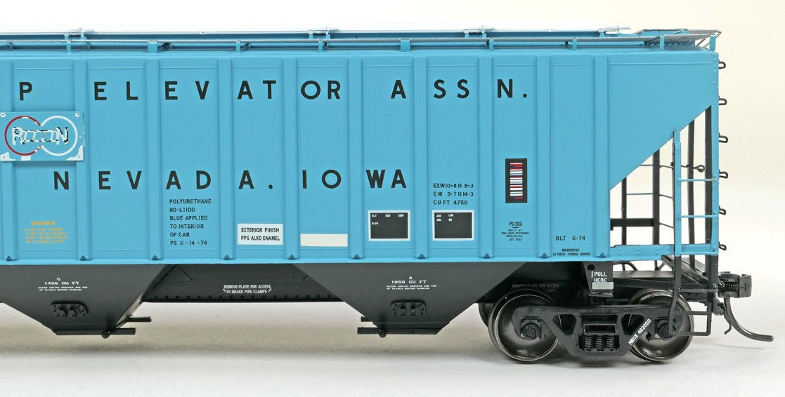 Tangent Scale Models HO 20080-01 PS4750 Covered Hopper Midwest Railcar Corporation 'Roland & Nevada 2013+' MWCX #462020