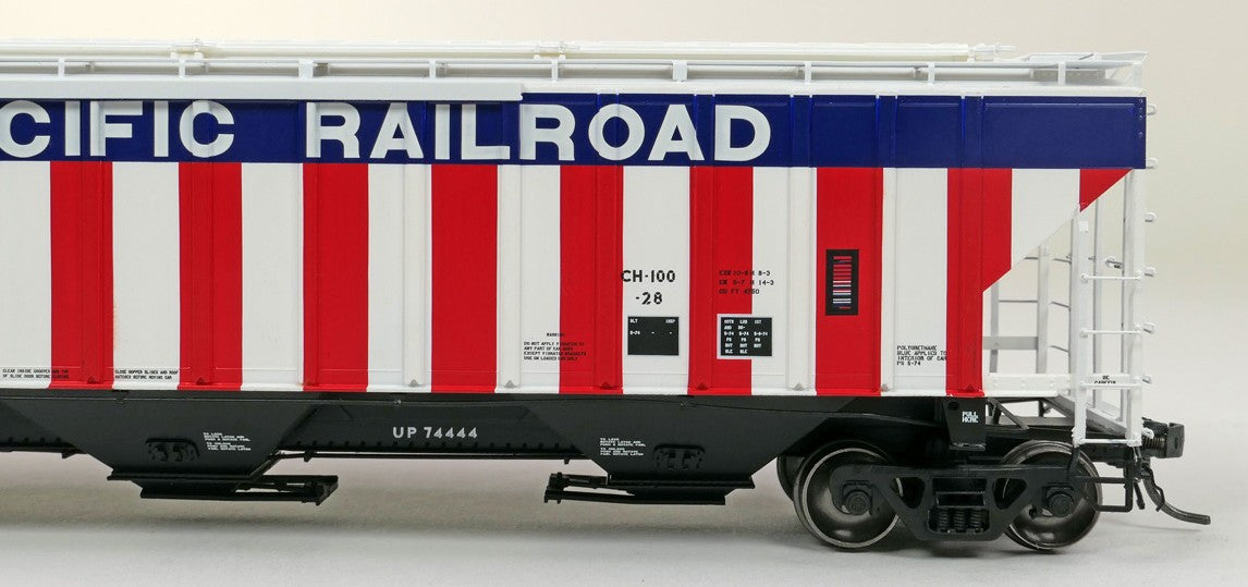 Tangent Scale Models HO 20088-01 PS4750 Covered Hopper Union Pacific 'Bicentennial CH-100-28 1974' UP #7444