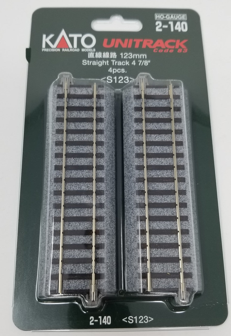 Kato HO Unitrack 2-140 Straight Track 123mm 4 7/8" 4 pieces