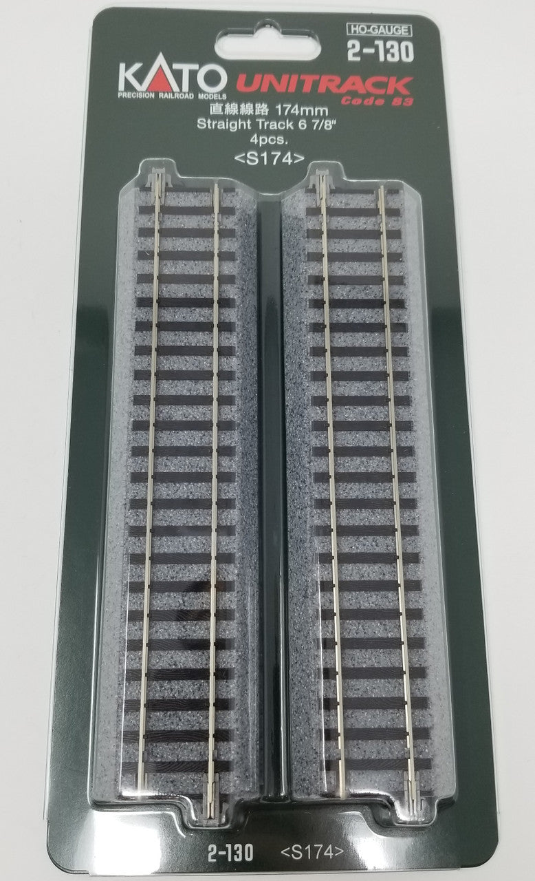 Kato HO Unitrack 2-130 Straight Track 174mm 6 7/8" 4 pieces
