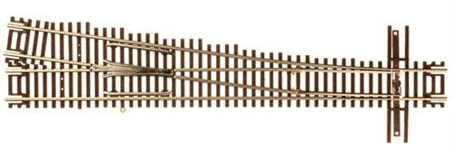 Atlas N 2053 Code 55 Turnout with Nickel-Silver Rail & Brown Ties - No.7 Right Hand