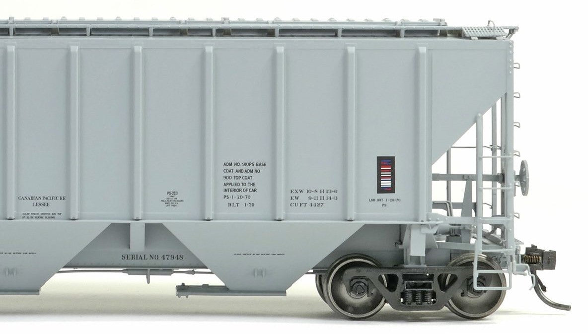 Tangent Scale Models HO 21035-11 Pullman-Standard PS-2 4427 High Side Covered Hopper Canadian Pacific 'NA Delivery 1-1970' CPAA #388314