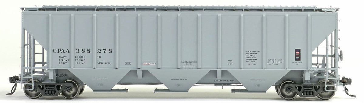 Tangent Scale Models HO 21035-08 Pullman-Standard PS-2 4427 High Side Covered Hopper Canadian Pacific 'NA Delivery 1-1970' CPAA #388281