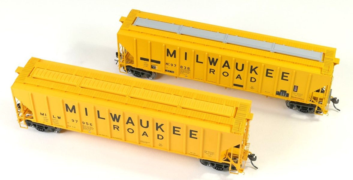 Tangent Scale Models HO 21037-02 Pullman-Standard PS-2 4427 High Side Covered Hopper Wisconsin Central 'Ex-Milwaukee Restencil 1987+' WC #97843