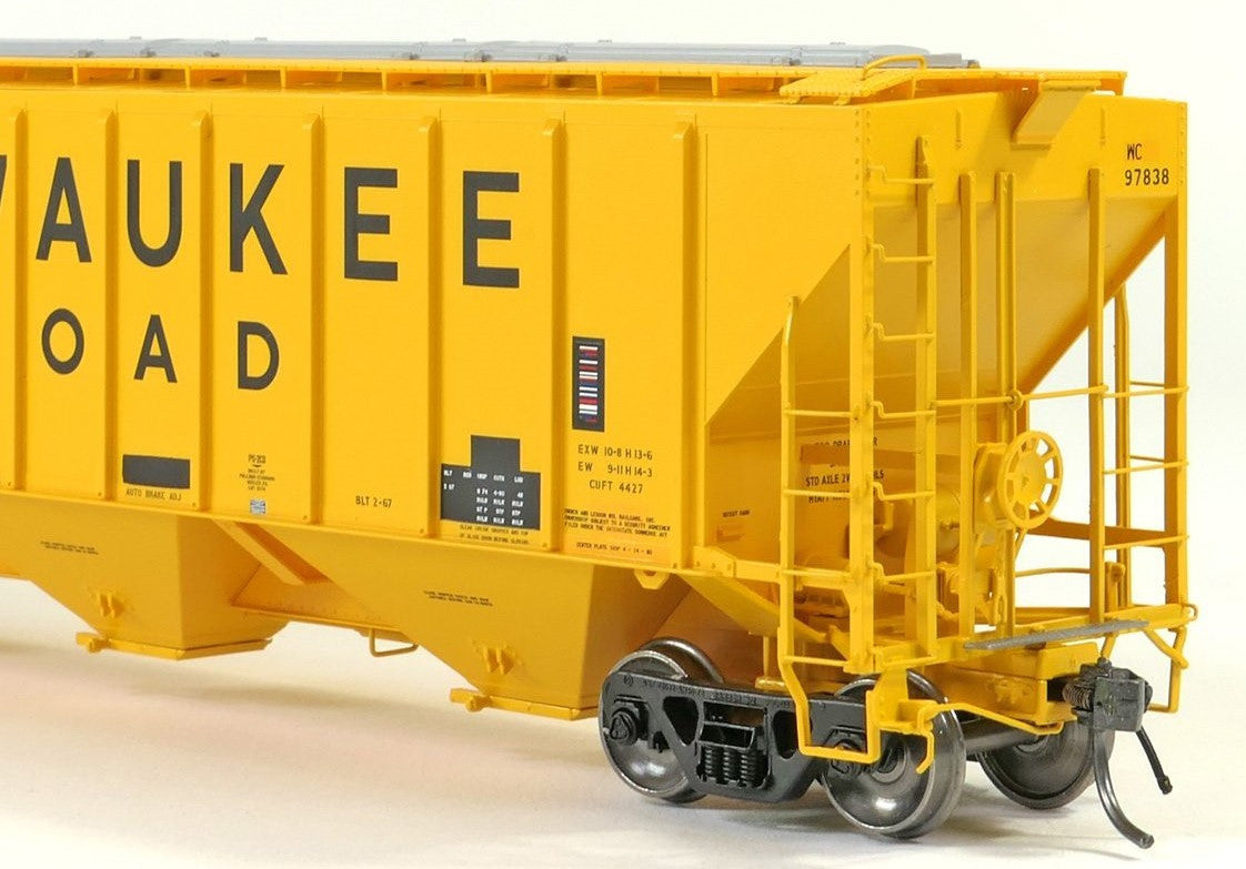 Tangent Scale Models HO 21037-01 Pullman-Standard PS-2 4427 High Side Covered Hopper Wisconsin Central 'Ex-Milwaukee Restencil 1987+' WC #97838