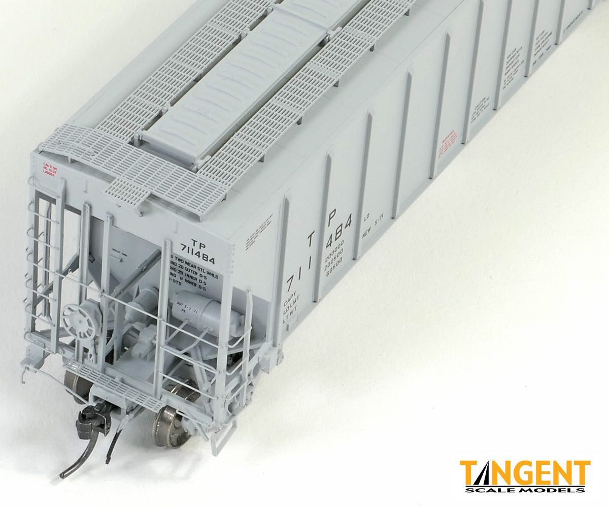 Tangent Scale Models HO 21038-05 Pullman-Standard PS-2 4427 High Side Covered Hopper Texas and Pacific 'Delivery Gray 5-1971' TP #711571