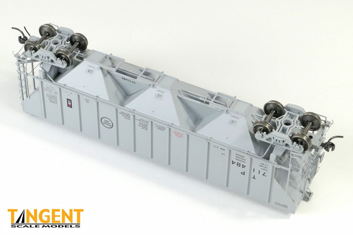 Tangent Scale Models HO 21038-03 Pullman-Standard PS-2 4427 High Side Covered Hopper Texas and Pacific 'Delivery Gray 5-1971' TP #711523