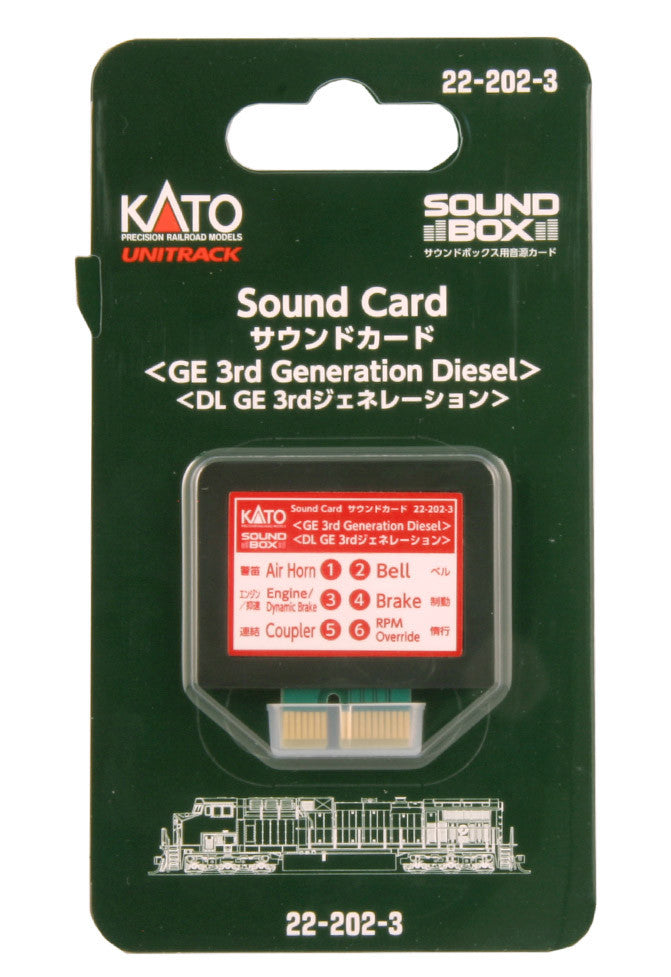 Kato N/HO Unitrack 22-202-3 Soundbox Sound Card 3rd Generation - 3rd Generation GE Diesel Sound Files