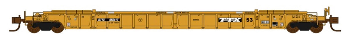 Jacksonville Terminal Company N 772015 DTTX NSC 53' Well Car 'class NWF13' w/ 3 silver stripes TTX #655119
