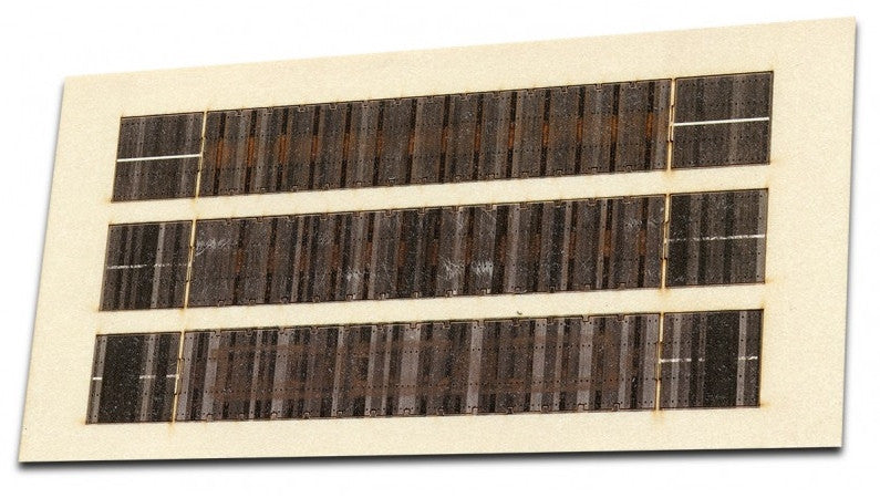 Micro Trains Line N 499 45 003 Weathered Lasercut Bulkhead Flatcar Deck #2 for 054 Series Flat Car 3-Pack