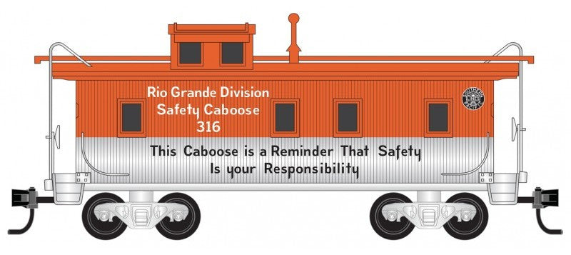 Micro Trains Line N 050 00 250 34' Wood-Sheathed Caboose w/Slanted Cupola Southern Pacific 'Rio Grande Division Safety Caboose' #316