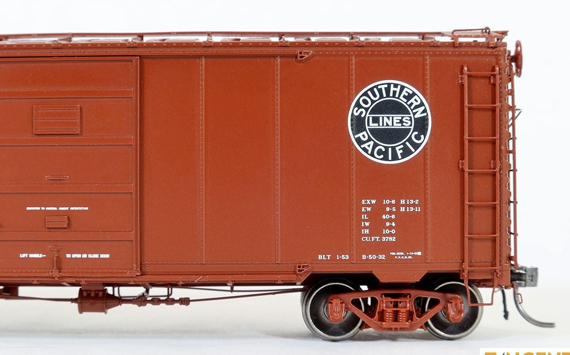 Tangent Scale Models HO 23121-04 Pullman-Standard Southern Pacific Lines Postwar 40'6" Box Car w/ 7′ Door Texas & New Orleans Brown B-50-32 'Delivery 1953+' T&NO #61527