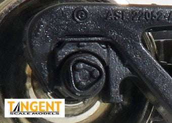 Tangent HO 400 100 Ton Barber S-2 Trucks with 36" Blackened Normal Tread 0.110" All-Metal Precision Wheelsets with Rotating Timken Bearings - 1 Pair
