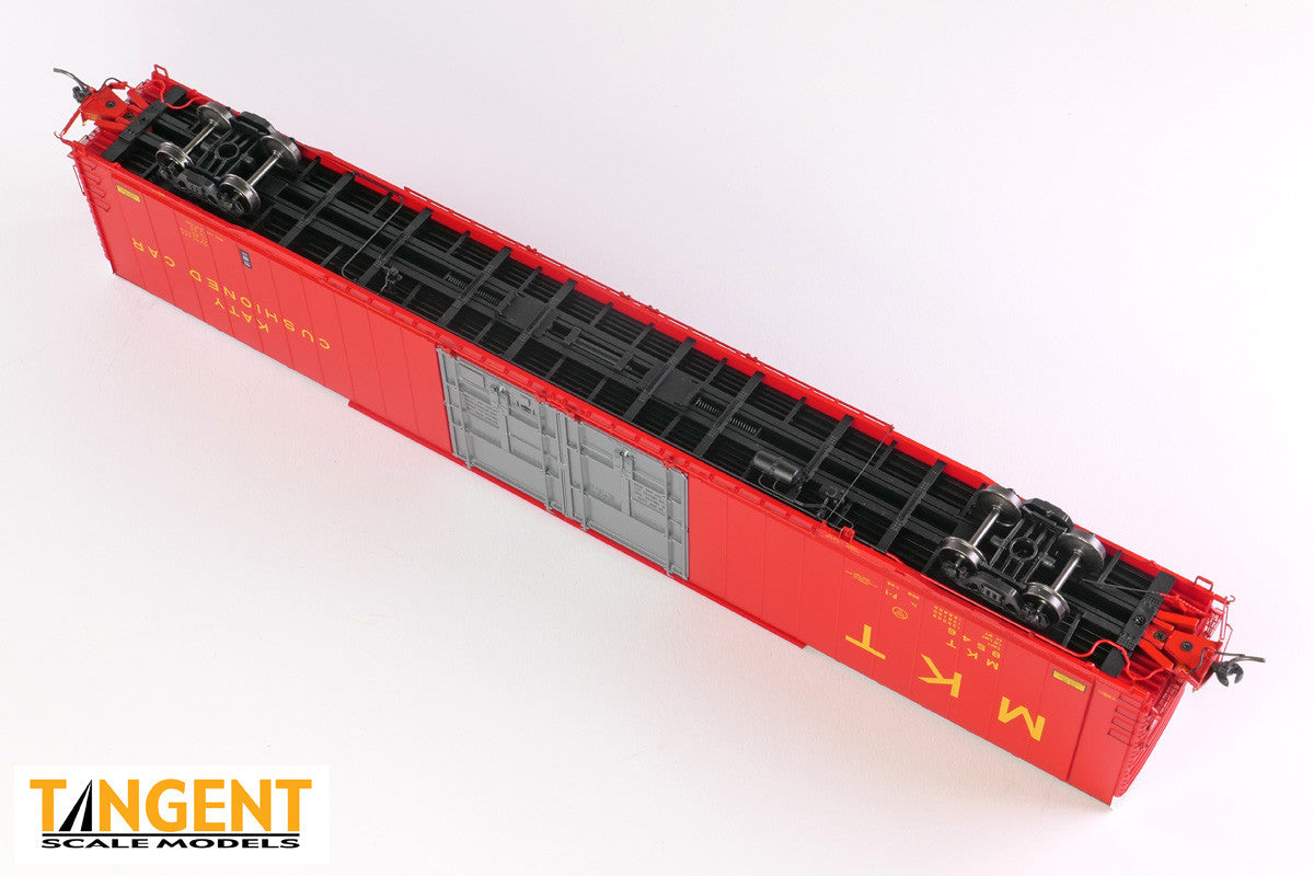 Tangent Scale Models HO 25066-01 Greenville 86′ Double Plug Door Box Car Missouri-Kansas-Texas 'Delivery 1969 Red' MKT #8542
