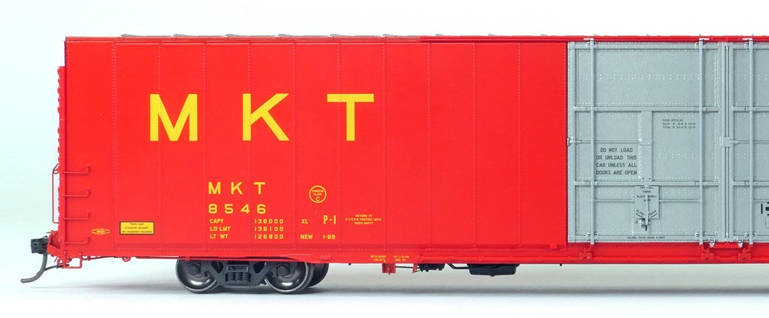 Tangent Scale Models HO 25066-01 Greenville 86′ Double Plug Door Box Car Missouri-Kansas-Texas 'Delivery 1969 Red' MKT #8542