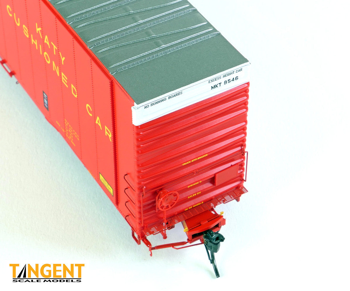 Tangent Scale Models HO 25066-02 Greenville 86′ Double Plug Door Box Car Missouri-Kansas-Texas 'Delivery 1969 Red' MKT #8545