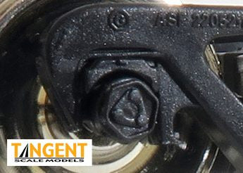 Tangent HO 405 100 Ton Barber S-2 Trucks with 36" Nickel Plated Semi-Scale Tread 0.088" All-Metal Precision Wheelsets with Rotating Brenco-6 Bearings - 1 Pair