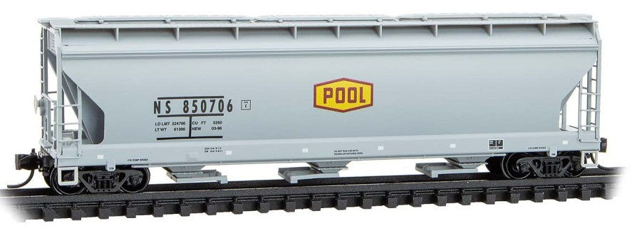 Micro Trains Line N 094 00 980 3-Bay Covered Hopper Norfolk Southern Ex-Pool Co-Op NS #850706