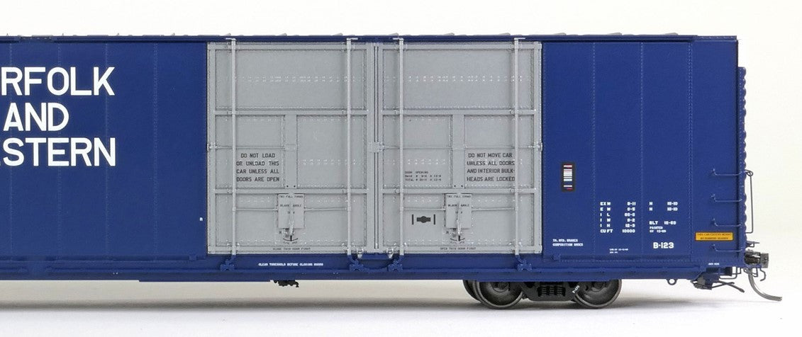 Tangent Scale Models HO 25525-02 Greenville 86′ Quad Plug Door Box Car Norfolk & Western 'Delivery 12-1969 Blue' N&W #861123