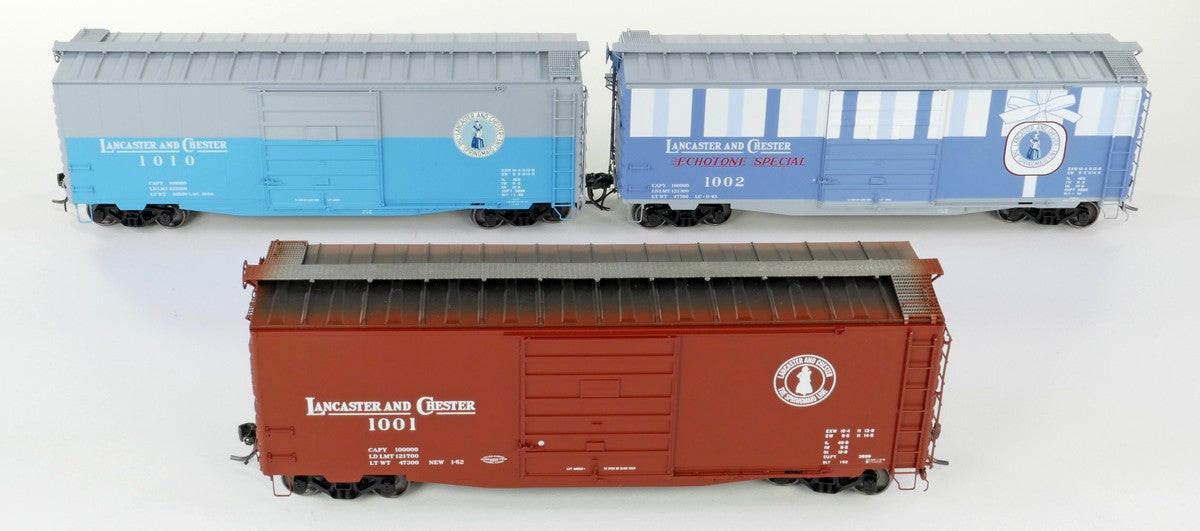 Tangent Scale Models HO 26014-04 Pullman-Standard 40′ PS-1 9′ Door Boxcar Lancaster & Chester "Delivery 1-1952" L&C #1016