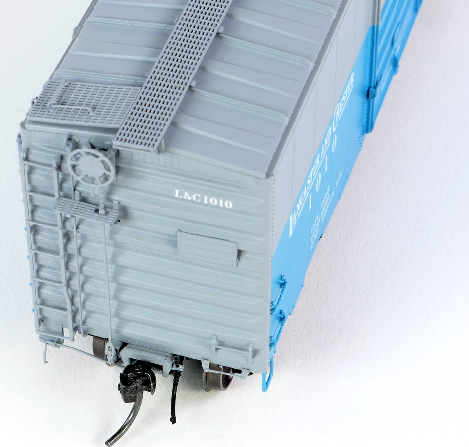 Tangent Scale Models HO 26015-02 Pullman-Standard 40′ PS-1 9′ Door Boxcar Lancaster & Chester "Blue & Gray 1964+" L&C #1010