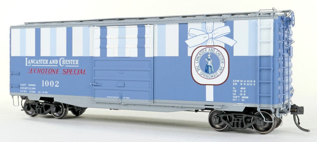 Tangent Scale Models HO 26016-01 Pullman-Standard 40′ PS-1 9′ Door Boxcar Lancaster & Chester "Echotone Special 1963+" L&C #1002