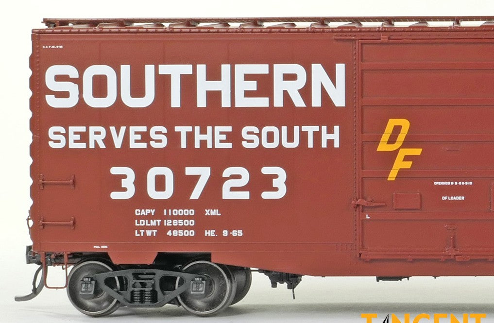 Tangent Scale Models HO 26019-01 Pullman-Standard 40′ PS-1 9′ Door Boxcar Southern "Serves the South Repaint 1965+" SOU #30705