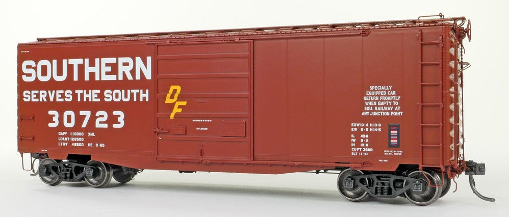 Tangent Scale Models HO 26019-01 Pullman-Standard 40′ PS-1 9′ Door Boxcar Southern "Serves the South Repaint 1965+" SOU #30705