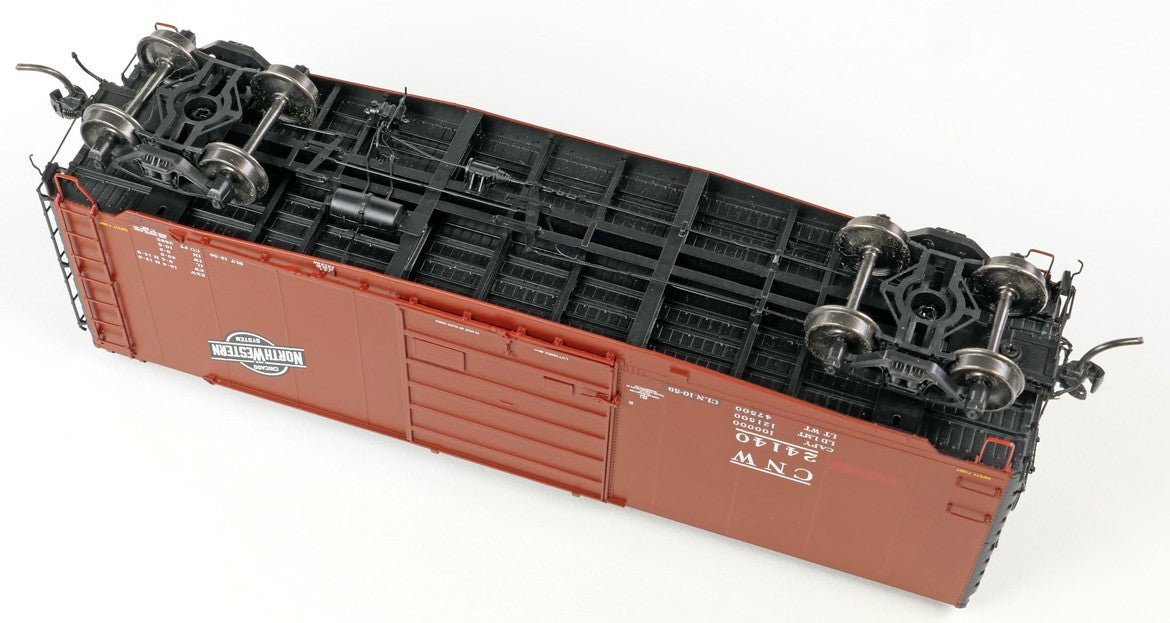 Tangent Scale Models HO 26021-01 Pullman-Standard 40′ PS-1 9′ Door Boxcar Chicago and North Western "Original Clinton Reweigh 1959+" CNW #24140