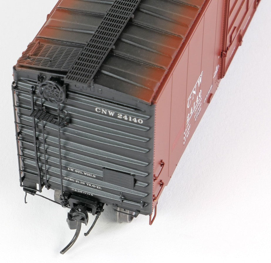 Tangent Scale Models HO 26021-01 Pullman-Standard 40′ PS-1 9′ Door Boxcar Chicago and North Western "Original Clinton Reweigh 1959+" CNW #24140